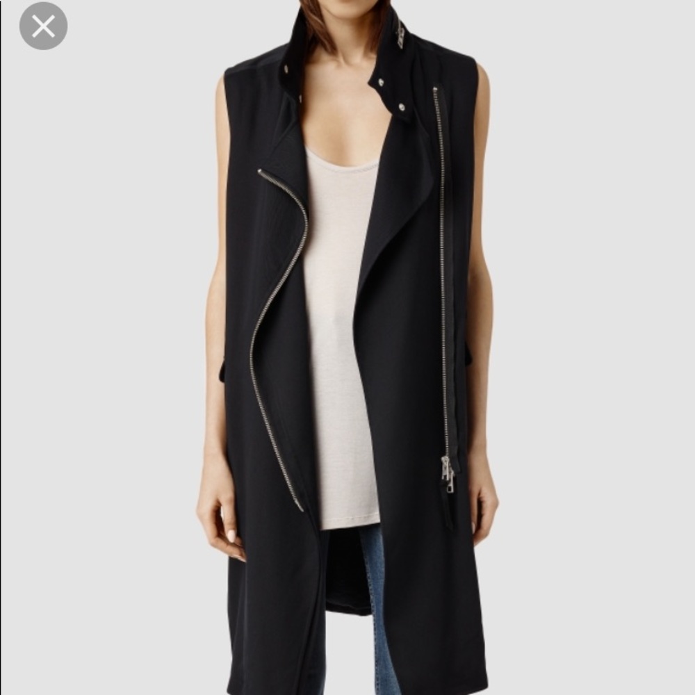 All Saints lara sleeveless parka jacket